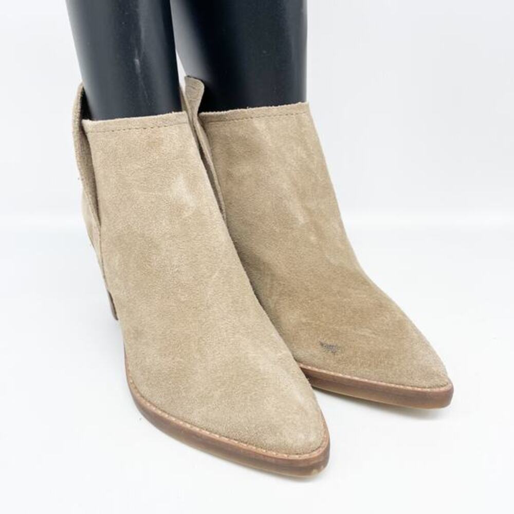 Dolce Vita Women's Spade Zipper Leather Ankle Boots Tan‎ Size 5